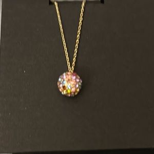 Banana Republic multi-color stone ball gold necklace 🌈